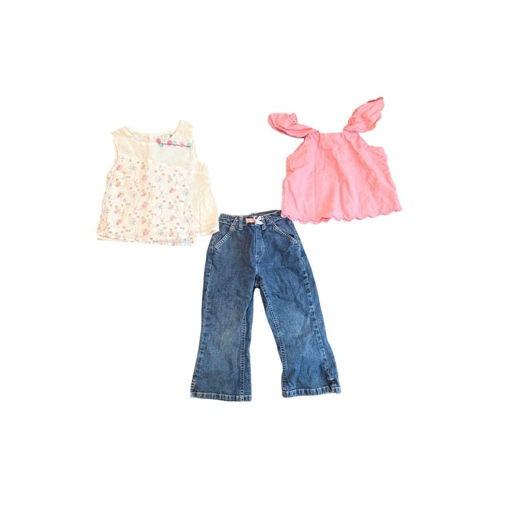 Deux par Deux flowy top toddler outfit bundle 2T baby Gap old navy girl